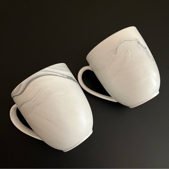 Stone+Lain Marble Porcelain set of 2 Mugs Matte Gray - Picture 2 of 4